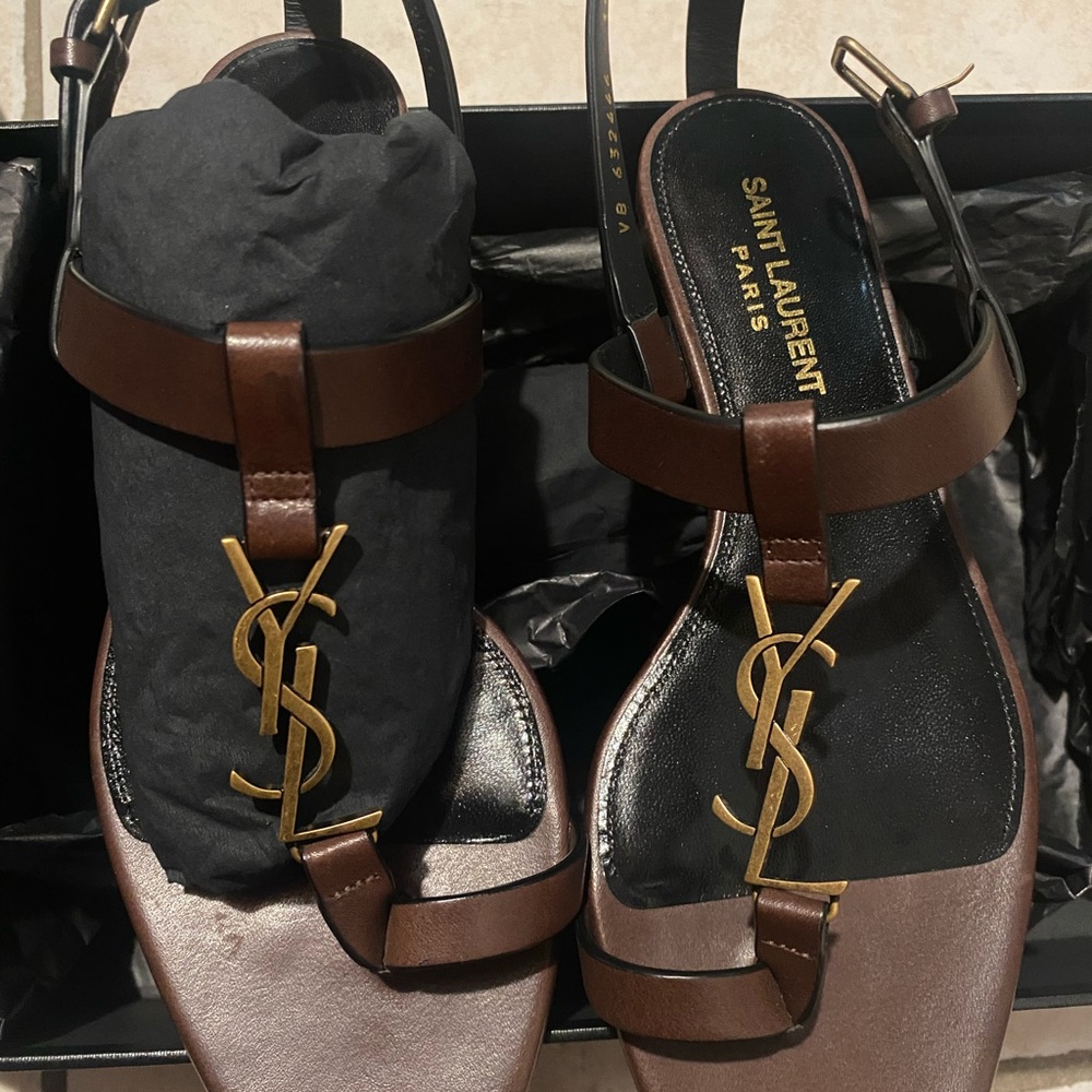 Saint Laurent sandals, never worn.